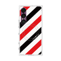 プレミアムスクエアケース with SnapMag［ Big Stripe - Red × Black ］