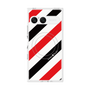 プレミアムスクエアケース with SnapMag［ Big Stripe - Red × Black ］