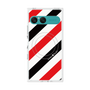 プレミアムスクエアケース with SnapMag［ Big Stripe - Red × Black ］