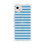 プレミアムスクエアケース with SnapMag［ Small Border - Blue ］