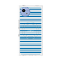 プレミアムスクエアケース with SnapMag［ Small Border - Blue ］