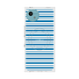 プレミアムスクエアケース with SnapMag［ Small Border - Blue ］