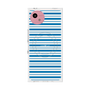 プレミアムスクエアケース with SnapMag［ Small Border - Blue ］