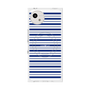 プレミアムスクエアケース with SnapMag［ Small Border - Navy ］