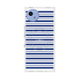 プレミアムスクエアケース with SnapMag［ Small Border - Navy ］