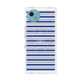 プレミアムスクエアケース with SnapMag［ Small Border - Navy ］