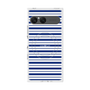 プレミアムスクエアケース with SnapMag［ Small Border - Navy ］