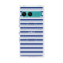 プレミアムスクエアケース with SnapMag［ Small Border - Navy ］