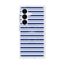 プレミアムスクエアケース with SnapMag［ Small Border - Navy ］