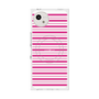 プレミアムスクエアケース with SnapMag［ Small Border - Pink ］