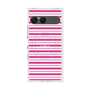 プレミアムスクエアケース with SnapMag［ Small Border - Pink ］
