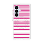 プレミアムスクエアケース with SnapMag［ Small Border - Pink ］