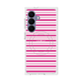 プレミアムスクエアケース with SnapMag［ Small Border - Pink ］