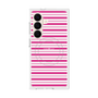プレミアムスクエアケース with SnapMag［ Small Border - Pink ］