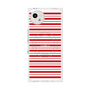 プレミアムスクエアケース with SnapMag［ Small Border - Red ］