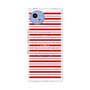 プレミアムスクエアケース with SnapMag［ Small Border - Red ］