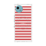 プレミアムスクエアケース with SnapMag［ Small Border - Red ］