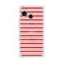 プレミアムスクエアケース with SnapMag［ Small Border - Red ］