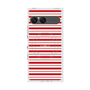 プレミアムスクエアケース with SnapMag［ Small Border - Red ］