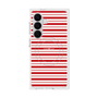 プレミアムスクエアケース with SnapMag［ Small Border - Red ］