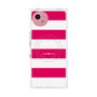 プレミアムスクエアケース with SnapMag［ Big Border - Pink ］