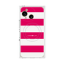 プレミアムスクエアケース with SnapMag［ Big Border - Pink ］
