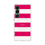 プレミアムスクエアケース with SnapMag［ Big Border - Pink ］