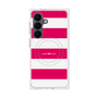 プレミアムスクエアケース with SnapMag［ Big Border - Pink ］