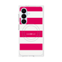 プレミアムスクエアケース with SnapMag［ Big Border - Pink ］