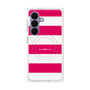 プレミアムスクエアケース with SnapMag［ Big Border - Pink ］