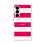 プレミアムスクエアケース with SnapMag［ Big Border - Pink ］