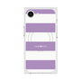プレミアムスクエアケース with SnapMag［ Big Border - Purple ］