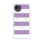 プレミアムスクエアケース with SnapMag［ Big Border - Purple ］