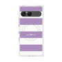 プレミアムスクエアケース with SnapMag［ Big Border - Purple ］