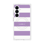 プレミアムスクエアケース with SnapMag［ Big Border - Purple ］