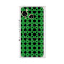 プレミアムスクエアケース with SnapMag［ Shower Dot - Green ］