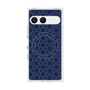 プレミアムスクエアケース with SnapMag［ Dot Circle - Navy ］