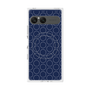 プレミアムスクエアケース with SnapMag［ Dot Circle - Navy ］