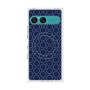 プレミアムスクエアケース with SnapMag［ Dot Circle - Navy ］