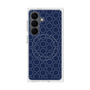 プレミアムスクエアケース with SnapMag［ Dot Circle - Navy ］