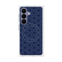 プレミアムスクエアケース with SnapMag［ Dot Circle - Navy ］