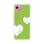 プレミアムスクエアケース with SnapMag［ Two Hearts - Green ］