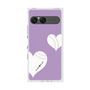 プレミアムスクエアケース with SnapMag［ Two Hearts - Purple ］