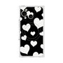 プレミアムスクエアケース with SnapMag［ Dot Hearts - Black ］