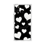 プレミアムスクエアケース with SnapMag［ Dot Hearts - Black ］