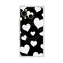 プレミアムスクエアケース with SnapMag［ Dot Hearts - Black ］