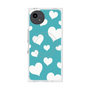 プレミアムスクエアケース with SnapMag［ Dot Hearts - Blue ］