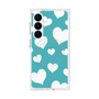 プレミアムスクエアケース with SnapMag［ Dot Hearts - Blue ］