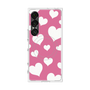 プレミアムスクエアケース with SnapMag［ Dot Hearts - Pink ］