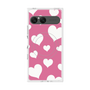 プレミアムスクエアケース with SnapMag［ Dot Hearts - Pink ］